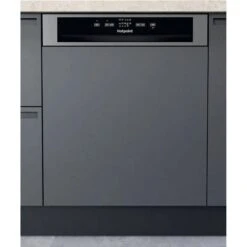 Hotpoint HBC 2B19 X UK N Built In Semi Integrated 60cm Dishwasher - Stainless Steel