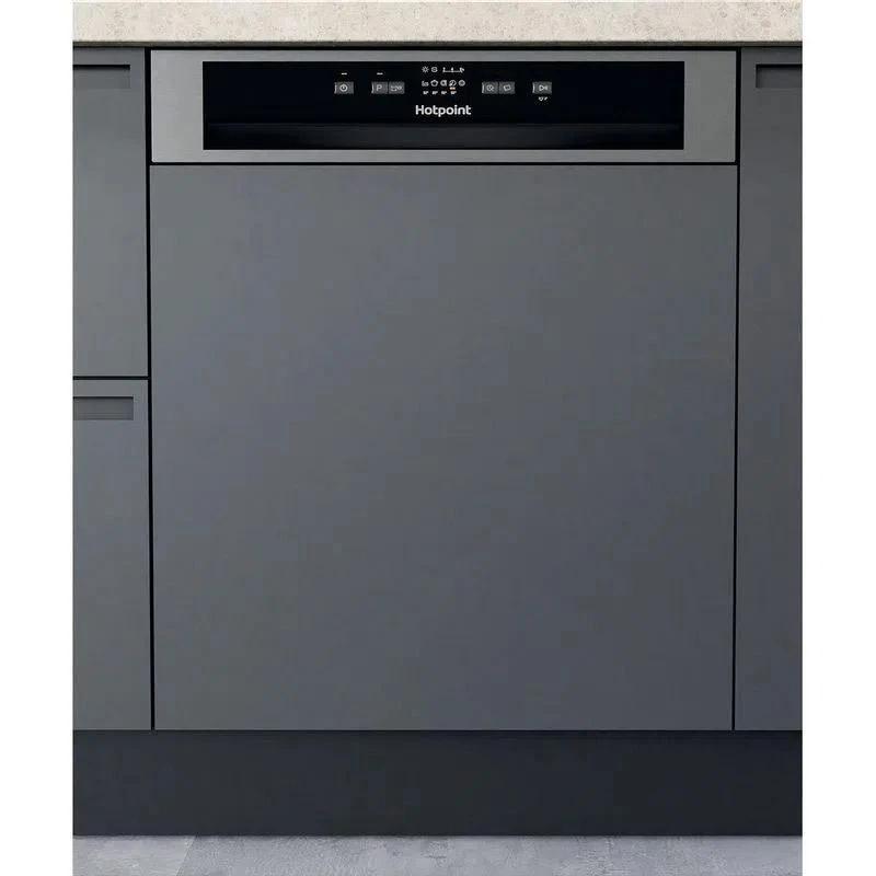 Hotpoint HBC 2B19 X UK N Built In Semi Integrated 60cm Dishwasher - Stainless Steel 1 Hotpoint HBC 2B19 X UK N Built In Semi Integrated 60cm Dishwasher - Stainless Steel