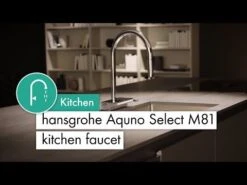 Hansgrohe Aquno Select M81 Single Lever Kitchen Mixer Tap 250 With Pull-Out Spout & Sbox 2 Spray Modes - Matt Black - 73830670 -Blanco Shop hqdefault 10 5