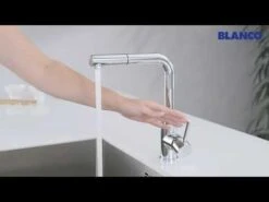 Blanco MILA-S Single Lever Pull-Out Spray L-Shaped Galvanic Kitchen Tap - Chrome - 519810 -Blanco Shop hqdefault 3 8