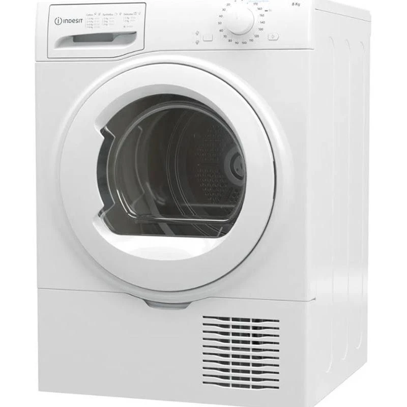 Indesit I2 D81W UK Free Standing 8kg Condenser Tumble Dryer - White 2 Indesit I2 D81W UK Free Standing 8kg Condenser Tumble Dryer - White - Image 2