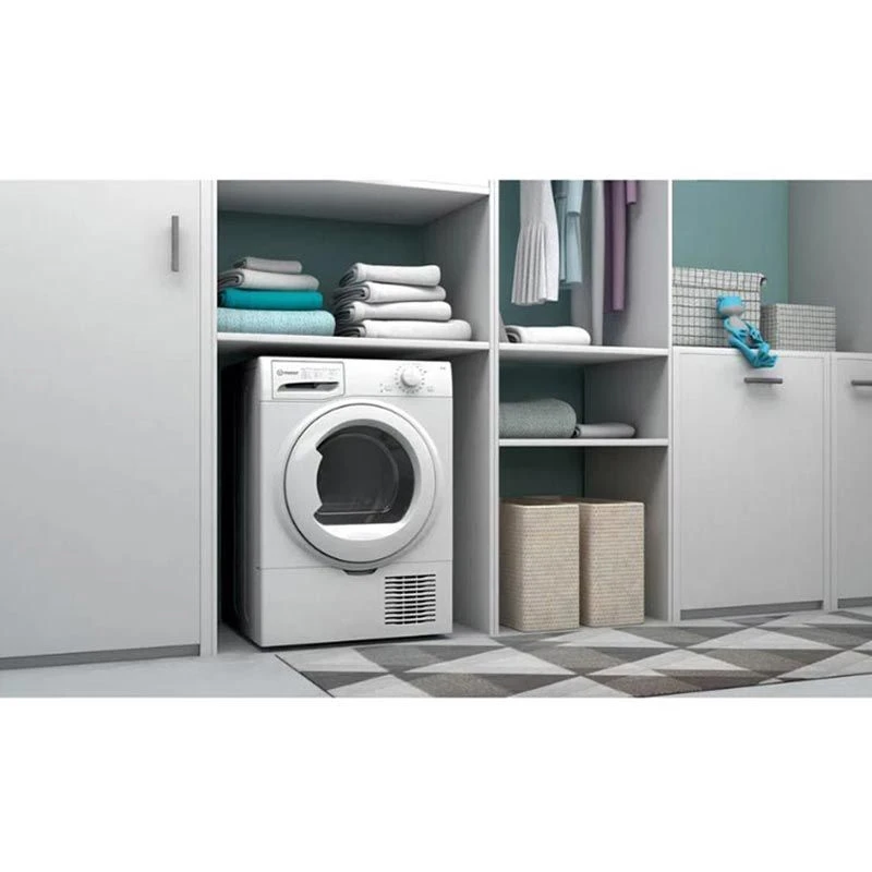 Indesit I2 D81W UK Free Standing 8kg Condenser Tumble Dryer - White 4 Indesit I2 D81W UK Free Standing 8kg Condenser Tumble Dryer - White - Image 4