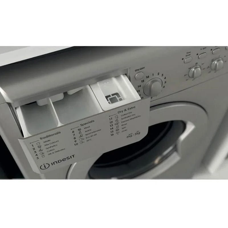 Indesit IWDC 65125 S UK N Free Standing 6/5kg 1200rpm Washer Dryer - Silver - IWDC 65125 S UK N 7 Indesit IWDC 65125 S UK N Free Standing 6/5kg 1200rpm Washer Dryer - Silver - IWDC 65125 S UK N - Image 7