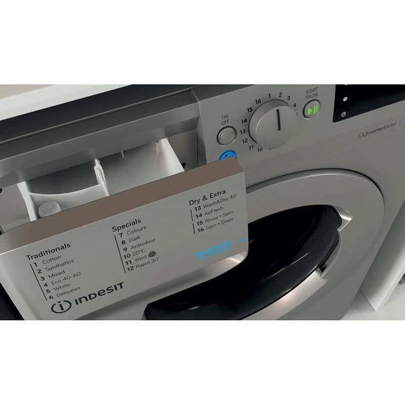 Indesit BDE 86436X S UK N 8/6kg 1400rpm Washer Dryer - Silver 8 Indesit BDE 86436X S UK N 8/6kg 1400rpm Washer Dryer - Silver - Image 8