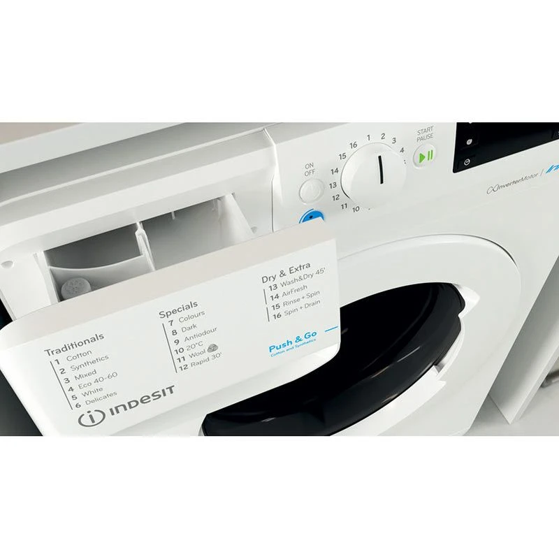Indesit BDE 86436X W UK N 8/6kg 1400rpm Washer Dryer - White 8 Indesit BDE 86436X W UK N 8/6kg 1400rpm Washer Dryer - White - Image 8
