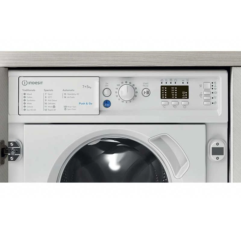 Indesit BI WDIL 75125 UK N Built-In 7kg 1200rpm Washer Dryer - White 3 Indesit BI WDIL 75125 UK N Built-In 7kg 1200rpm Washer Dryer - White - Image 3