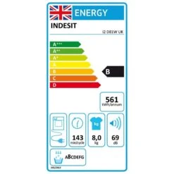 Indesit I2 D81W UK Free Standing 8kg Condenser Tumble Dryer - White 19 Indesit I2 D81W UK Free Standing 8kg Condenser Tumble Dryer - White -Blanco Shop indesit i2d81w 2