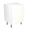 Kitchen Kit Slab 600mm Base Cabinet - Super Gloss - White - Flatpacked - FKKF0004