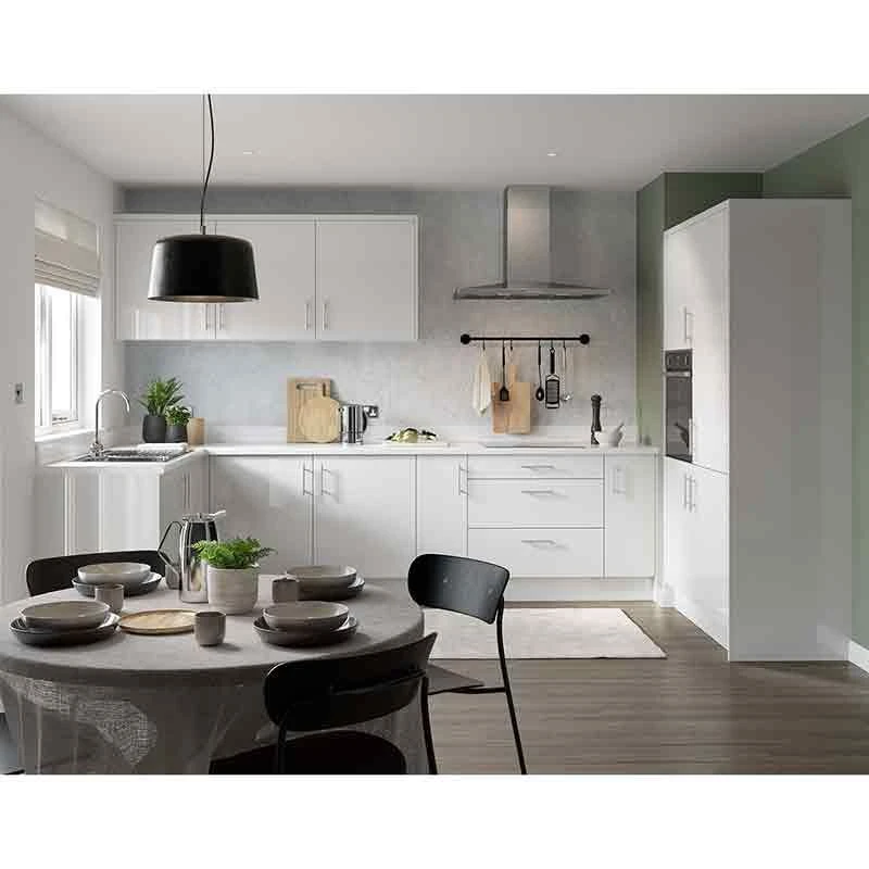 Kitchen Kit Slab 600mm Base Cabinet - Super Gloss - White - Flatpacked - FKKF0004 2 Kitchen Kit Slab 600mm Base Cabinet - Super Gloss - White - Flatpacked - FKKF0004 - Image 2