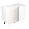 Kitchen Kit Slab 1000mm Blind Corner Base Cabinet - Super Gloss - White - Flatpacked - FKKF0009