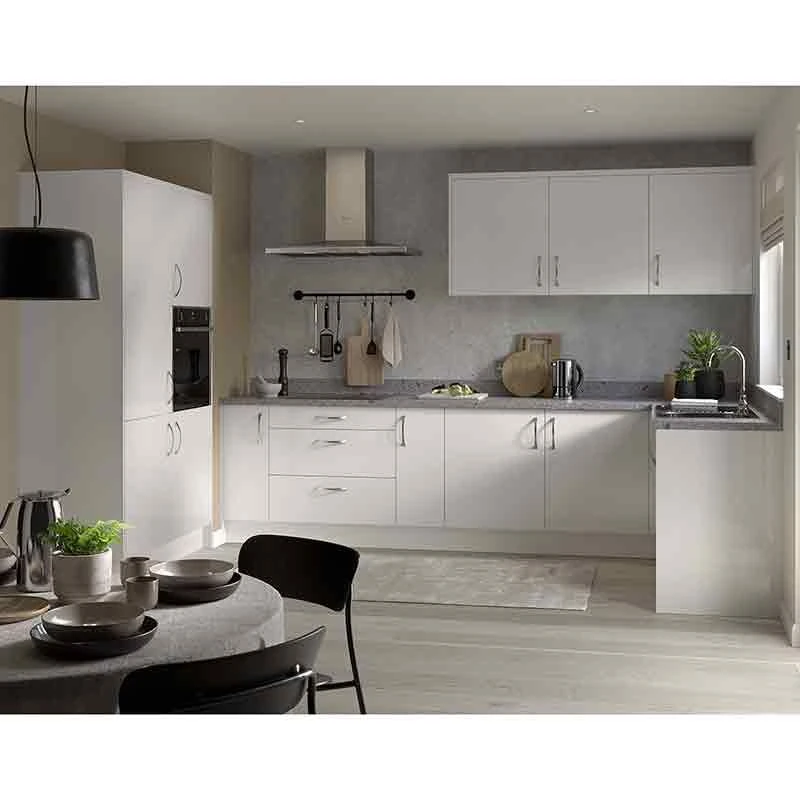 Kitchen Kit Slab 500mm Base Cabinet - Super Gloss - Light Grey - Flatpacked - FKKF0203 2 Kitchen Kit Slab 500mm Base Cabinet - Super Gloss - Light Grey - Flatpacked - FKKF0203 - Image 2