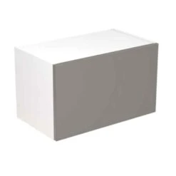Kitchen Kit Slab 600mm Bridging Cabinet - Super Gloss - Dust Grey - Flatpacked - FKKF0319