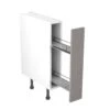 Kitchen Kit Slab 150mm Pull Out Base Cabinet - Super Gloss - Dust Grey - Flatpacked - FKKF0351