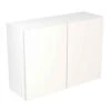 Kitchen Kit Slab 1000mm Wall Cabinet - Ultra Matt - White - Flatpacked - FKKF0515