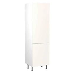 Kitchen Kit Slab 600mm Tall Larder Cabinet - Ultra Matt - White - Flatpacked - FKKF0534