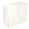 Kitchen Kit Slab 800mm Wall Cabinet - Ultra Matt - White - Flatpacked - FKKF0538