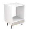 Kitchen Kit Slab 600mm Base Oven Cabinet - Ultra Matt - Light Grey - Flatpacked - FKKF0705