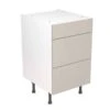 Kitchen Kit Slab 500mm 3 Drawer Base Cabinet - Ultra Matt - Light Grey - Flatpacked - FKKF0741