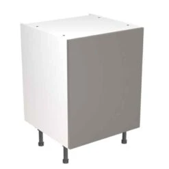 Kitchen Kit Slab 600mm Base Cabinet - Ultra Matt - Dust Grey - Flatpacked - FKKF0804