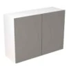 Kitchen Kit Slab 1000mm Wall Cabinet - Ultra Matt - Dust Grey - Flatpacked - FKKF0815