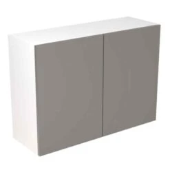 Kitchen Kit Slab 1000mm Wall Cabinet - Ultra Matt - Dust Grey - Flatpacked - FKKF0815