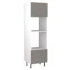 Kitchen Kit Slab 600mm Tall Oven & Microwave Housing - Ultra Matt - Dust Grey - Flatpacked - FKKF0832