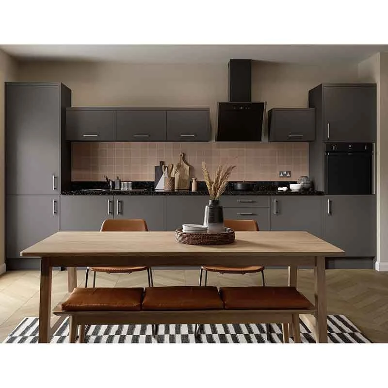 Kitchen Kit Slab 400mm Wall Cabinet - Ultra Matt - Graphite - Flatpacked - FKKF0912 2 Kitchen Kit Slab 400mm Wall Cabinet - Ultra Matt - Graphite - Flatpacked - FKKF0912 - Image 2