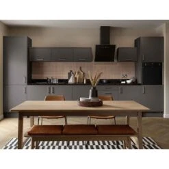 Kitchen Kit Slab 600mm Wall Cabinet - Ultra Matt - Graphite - Flatpacked - FKKF0914 -Blanco Shop k i kitchen kit fkkf0914 lifestyle1