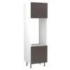 Kitchen Kit Slab 600mm Tall Double Oven Housing - Ultra Matt - Graphite - Flatpacked - FKKF0921