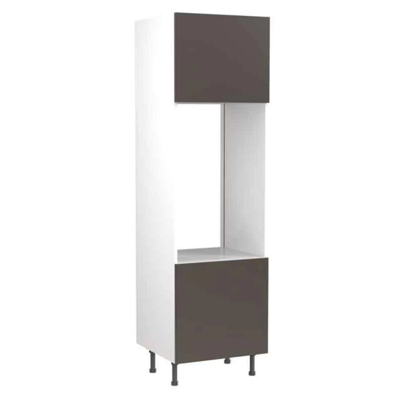 Kitchen Kit Slab 600mm Tall Double Oven Housing - Ultra Matt - Graphite - Flatpacked - FKKF0921 1 Kitchen Kit Slab 600mm Tall Double Oven Housing - Ultra Matt - Graphite - Flatpacked - FKKF0921