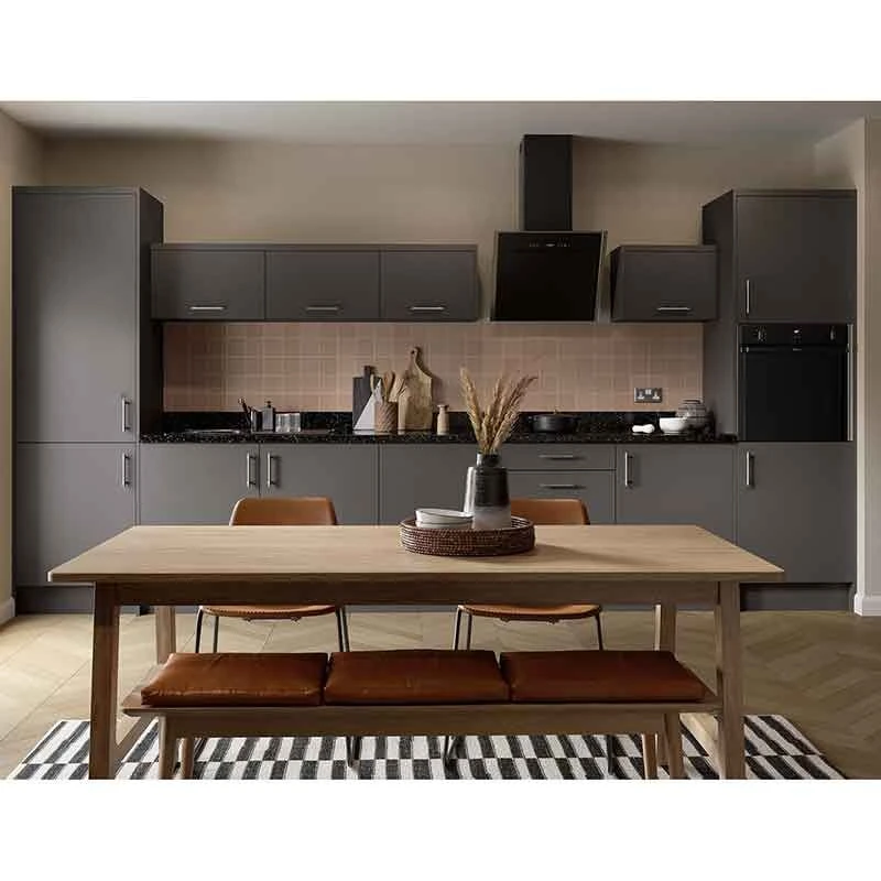 Kitchen Kit Slab 600mm Tall Double Oven Housing - Ultra Matt - Graphite - Flatpacked - FKKF0921 2 Kitchen Kit Slab 600mm Tall Double Oven Housing - Ultra Matt - Graphite - Flatpacked - FKKF0921 - Image 2