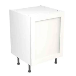 Kitchen Kit Shaker 600mm Base Cabinet - Ultra Matt - White - Flatpacked - FKKH0504
