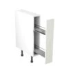 Kitchen Kit Shaker 150mm Pull Out Base Cabinet - Ultra Matt - White - Flatpacked - FKKH0551