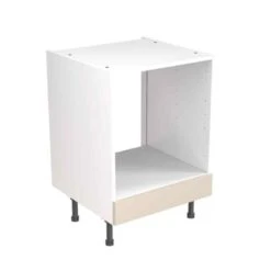 Kitchen Kit Shaker 600mm Base Oven Cabinet - Ultra Matt - Cashmere - Flatpacked - FKKH0605