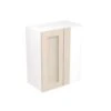 Kitchen Kit Shaker 600mm Blind Corner Wall Cabinet - Ultra Matt - Cashmere - Flatpacked - FKKH0616