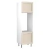 Kitchen Kit Shaker 600mm Tall Double Oven Housing - Ultra Matt - Cashmere - Flatpacked - FKKH0621