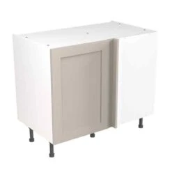 Kitchen Kit Shaker 1000mm Blind Corner Base Cabinet - Ultra Matt - Light Grey - Flatpacked - FKKH0709