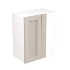 Kitchen Kit Shaker 600mm Blind Corner Wall Cabinet - Ultra Matt - Light Grey - Flatpacked - FKKH0716