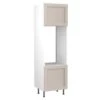 Kitchen Kit Shaker 600mm Tall Double Oven Housing - Ultra Matt - Light Grey - Flatpacked - FKKH0721