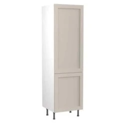 Kitchen Kit Shaker 600mm Tall Larder Cabinet - Ultra Matt - Light Grey - Flatpacked - FKKH0734