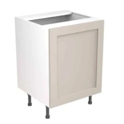 Kitchen Kit Shaker 600mm Sink/Hob Cabinet - Ultra Matt - Light Grey - Flatpacked - FKKH0735