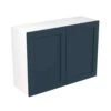 Kitchen Kit Shaker 1000mm Wall Cabinet - Ultra Matt - Indigo Blue - Flatpacked - FKKH1315