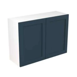 Kitchen Kit Shaker 1000mm Wall Cabinet - Ultra Matt - Indigo Blue - Flatpacked - FKKH1315