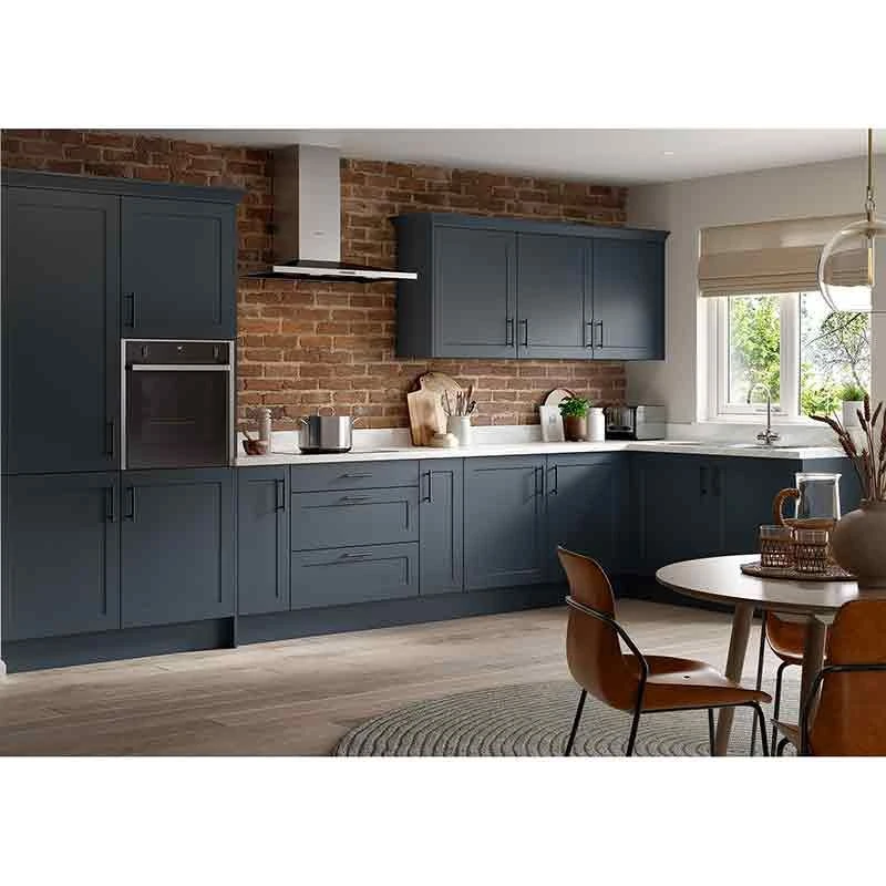 Kitchen Kit Shaker 1000mm Wall Cabinet - Ultra Matt - Indigo Blue - Flatpacked - FKKH1315 2 Kitchen Kit Shaker 1000mm Wall Cabinet - Ultra Matt - Indigo Blue - Flatpacked - FKKH1315 - Image 2