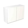 Kitchen Kit J-Pull 1000mm Wall Cabinet - Super Gloss - White - Flatpacked - FKKJ0015