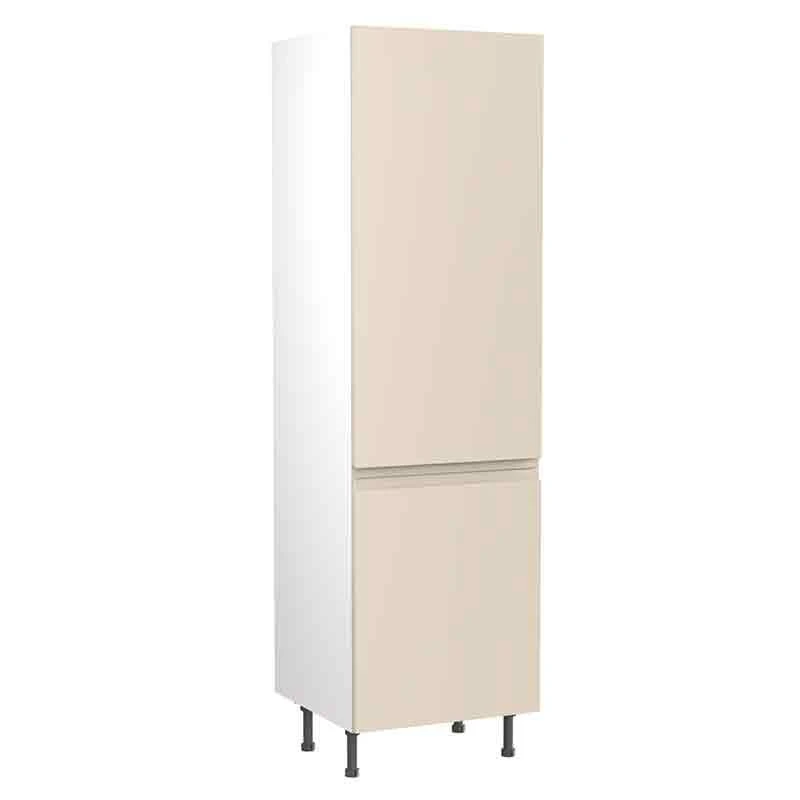Kitchen Kit J-Pull 600mm Tall 70/30 Fridge/Freezer Housing - Super Gloss - Cashmere - Flatpacked - FKKJ0122 1 Kitchen Kit J-Pull 600mm Tall 70/30 Fridge/Freezer Housing - Super Gloss - Cashmere - Flatpacked - FKKJ0122