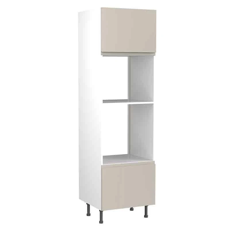 Kitchen Kit J-Pull 600mm Tall Oven & Microwave Housing - Super Gloss - Light Grey - Flatpacked - FKKJ0232 1 Kitchen Kit J-Pull 600mm Tall Oven & Microwave Housing - Super Gloss - Light Grey - Flatpacked - FKKJ0232