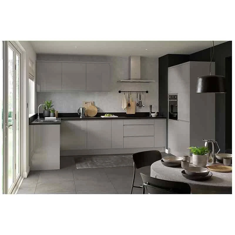 Kitchen Kit J-Pull 600mm Tall Oven & Microwave Housing - Super Gloss - Dust Grey - Flatpacked - FKKJ0332 2 Kitchen Kit J-Pull 600mm Tall Oven & Microwave Housing - Super Gloss - Dust Grey - Flatpacked - FKKJ0332 - Image 2