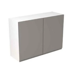 Kitchen Kit J-Pull 800mm Base Cabinet - Super Gloss - Dust Grey - Flatpacked - FKKJ0336