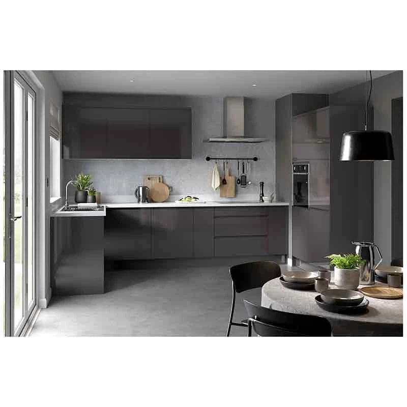 Kitchen Kit J-Pull 715mm Filler Panel - Super Gloss - Graphite - FKKJ0442 2 Kitchen Kit J-Pull 715mm Filler Panel - Super Gloss - Graphite - FKKJ0442 - Image 2